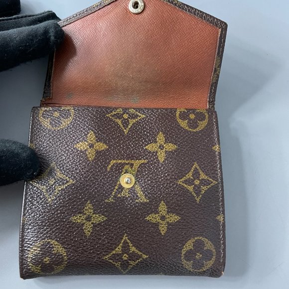 💯% Authentic Vintage Louis Vuitton Monogram Elise Trifold Canvas Leather Wallet - Picture 3 of 14